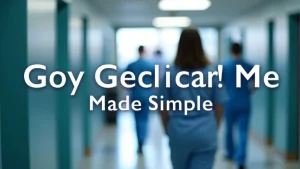 The image shows a person using a mobile device to locate a nearby government hospital, simplifying the search.