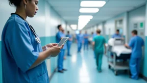 The image shows a modern hospital exterior, representing Understanding K Health Care Hospital's facilities.