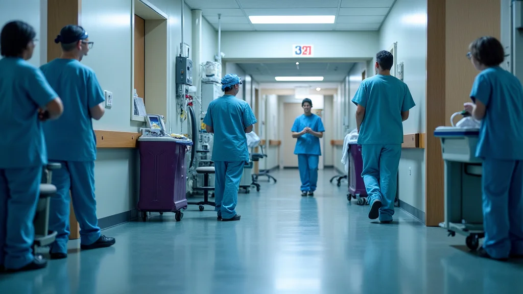 This image shows the modern exterior of a large university hospital complex, likely USA Health.