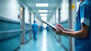 The image shows a modern hospital building, illustrating United Health Services Hospitals Explained Simply.